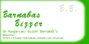 barnabas bizzer business card